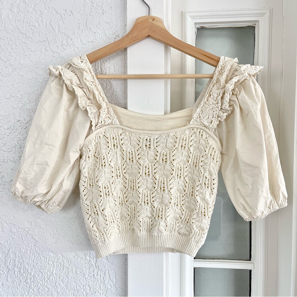 En Saison Cream Lace Top - Picture 10 of 15